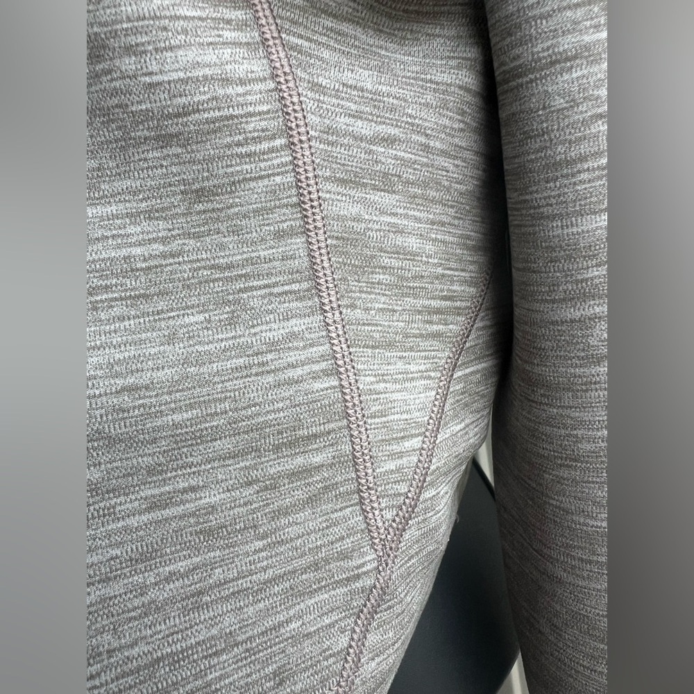 Lululemon Long Sleeve Align Shirt Crop Top Heathered Rover Brown Medium 10 - Picture 5 of 7